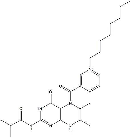 3-[(2-(isobutyrylamino)-6,7-dimethyl-4-oxo-4,6,7,8-tetrahydro-5(3H)-pteridinyl)carbonyl]-1-octylpyridinium|