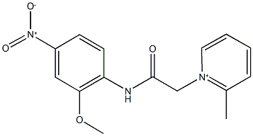 1-[2-(2-methoxy-4-nitroanilino)-2-oxoethyl]-2-methylpyridinium Struktur