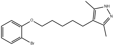 2-bromophenyl 5-(3,5-dimethyl-1H-pyrazol-4-yl)pentyl ether Structure