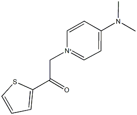 4-(dimethylamino)-1-[2-oxo-2-(2-thienyl)ethyl]pyridinium 结构式