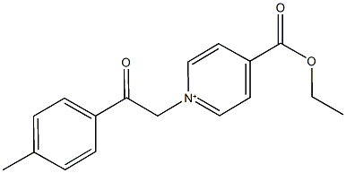 4-(ethoxycarbonyl)-1-[2-(4-methylphenyl)-2-oxoethyl]pyridinium 化学構造式