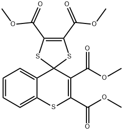 tetramethyl spiro[1,3-dithiole-2,4'-(4'H)-thiochromene]-2',3',4,5-tetracarboxylate 化学構造式