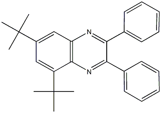 5,7-ditert-butyl-2,3-diphenylquinoxaline 结构式