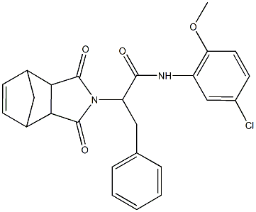 N-(5-chloro-2-methoxyphenyl)-2-(3,5-dioxo-4-azatricyclo[5.2.1.0~2,6~]dec-8-en-4-yl)-3-phenylpropanamide Structure