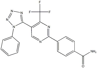4-[5-(1-phenyl-1H-tetraazol-5-yl)-4-(trifluoromethyl)-2-pyrimidinyl]benzamide|