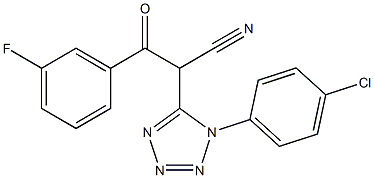 2-[1-(4-chlorophenyl)-1H-tetraazol-5-yl]-3-(3-fluorophenyl)-3-oxopropanenitrile|