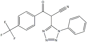 3-oxo-2-(1-phenyl-1H-tetraazol-5-yl)-3-[4-(trifluoromethyl)phenyl]propanenitrile Structure