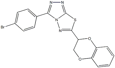 3-(4-bromophenyl)-6-(2,3-dihydro-1,4-benzodioxin-2-yl)[1,2,4]triazolo[3,4-b][1,3,4]thiadiazole Structure