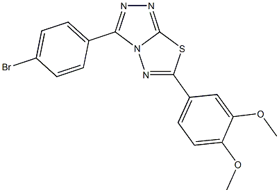 3-(4-bromophenyl)-6-(3,4-dimethoxyphenyl)[1,2,4]triazolo[3,4-b][1,3,4]thiadiazole Structure