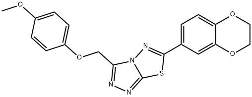 6-(2,3-dihydro-1,4-benzodioxin-6-yl)-3-[(4-methoxyphenoxy)methyl][1,2,4]triazolo[3,4-b][1,3,4]thiadiazole|