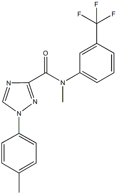 N-methyl-1-(4-methylphenyl)-N-[3-(trifluoromethyl)phenyl]-1H-1,2,4-triazole-3-carboxamide Structure