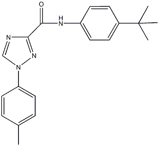 N-(4-tert-butylphenyl)-1-(4-methylphenyl)-1H-1,2,4-triazole-3-carboxamide 化学構造式