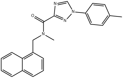 N-methyl-1-(4-methylphenyl)-N-(1-naphthylmethyl)-1H-1,2,4-triazole-3-carboxamide Structure