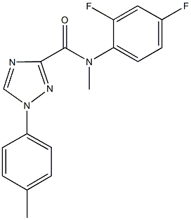 N-(2,4-difluorophenyl)-N-methyl-1-(4-methylphenyl)-1H-1,2,4-triazole-3-carboxamide Struktur