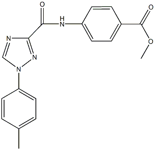 methyl 4-({[1-(4-methylphenyl)-1H-1,2,4-triazol-3-yl]carbonyl}amino)benzoate Structure