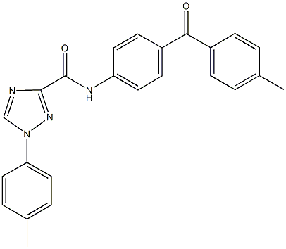 N-[4-(4-methylbenzoyl)phenyl]-1-(4-methylphenyl)-1H-1,2,4-triazole-3-carboxamide,1034735-26-6,结构式