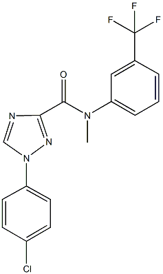 1-(4-chlorophenyl)-N-methyl-N-[3-(trifluoromethyl)phenyl]-1H-1,2,4-triazole-3-carboxamide Structure