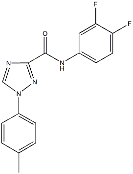 N-(3,4-difluorophenyl)-1-(4-methylphenyl)-1H-1,2,4-triazole-3-carboxamide Struktur