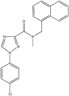 1-(4-chlorophenyl)-N-methyl-N-(1-naphthylmethyl)-1H-1,2,4-triazole-3-carboxamide,1034735-33-5,结构式