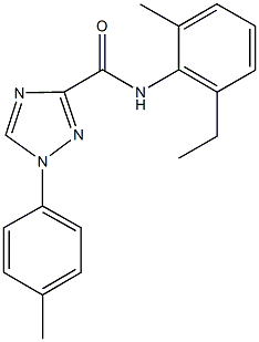 N-(2-ethyl-6-methylphenyl)-1-(4-methylphenyl)-1H-1,2,4-triazole-3-carboxamide Structure