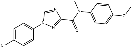 1-(4-chlorophenyl)-N-(4-methoxyphenyl)-N-methyl-1H-1,2,4-triazole-3-carboxamide 化学構造式