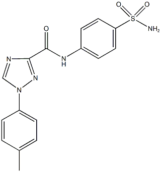 N-[4-(aminosulfonyl)phenyl]-1-(4-methylphenyl)-1H-1,2,4-triazole-3-carboxamide 结构式