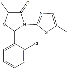 2-(2-chlorophenyl)-5-methyl-3-(5-methyl-1,3-thiazol-2-yl)-1,3-thiazolidin-4-one|