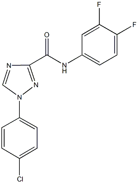 1-(4-chlorophenyl)-N-(3,4-difluorophenyl)-1H-1,2,4-triazole-3-carboxamide 结构式