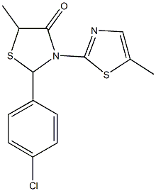 1034735-58-4 2-(4-chlorophenyl)-5-methyl-3-(5-methyl-1,3-thiazol-2-yl)-1,3-thiazolidin-4-one