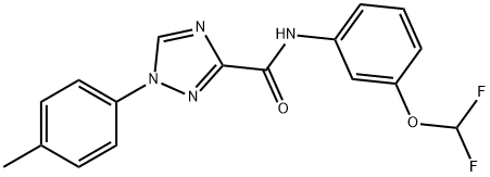 1034735-60-8 N-[3-(difluoromethoxy)phenyl]-1-(4-methylphenyl)-1H-1,2,4-triazole-3-carboxamide