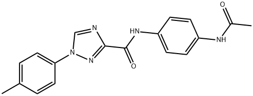 N-[4-(acetylamino)phenyl]-1-(4-methylphenyl)-1H-1,2,4-triazole-3-carboxamide Struktur