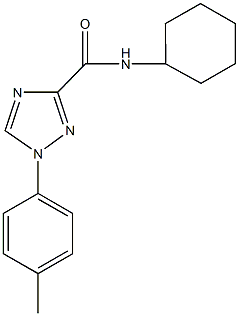 N-cyclohexyl-1-(4-methylphenyl)-1H-1,2,4-triazole-3-carboxamide,1034736-02-1,结构式