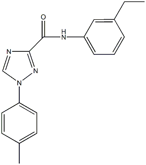 N-(3-ethylphenyl)-1-(4-methylphenyl)-1H-1,2,4-triazole-3-carboxamide,1034736-07-6,结构式