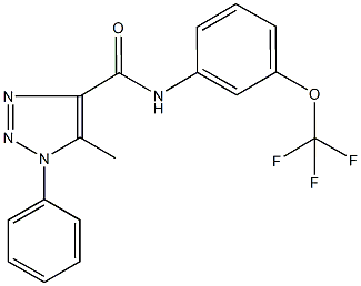 5-methyl-1-phenyl-N-[3-(trifluoromethoxy)phenyl]-1H-1,2,3-triazole-4-carboxamide Structure