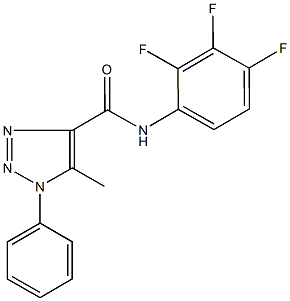 5-methyl-1-phenyl-N-(2,3,4-trifluorophenyl)-1H-1,2,3-triazole-4-carboxamide Struktur