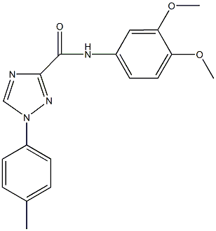 N-(3,4-dimethoxyphenyl)-1-(4-methylphenyl)-1H-1,2,4-triazole-3-carboxamide,1034736-40-7,结构式