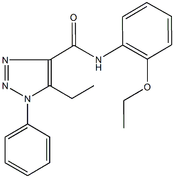 N-(2-ethoxyphenyl)-5-ethyl-1-phenyl-1H-1,2,3-triazole-4-carboxamide 化学構造式