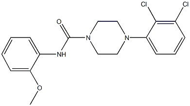 4-(2,3-dichlorophenyl)-N-(2-methoxyphenyl)-1-piperazinecarboxamide Structure