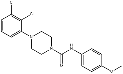 4-(2,3-dichlorophenyl)-N-(4-methoxyphenyl)-1-piperazinecarboxamide,1034736-82-7,结构式