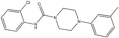 N-(2-chlorophenyl)-4-(3-methylphenyl)-1-piperazinecarboxamide Struktur