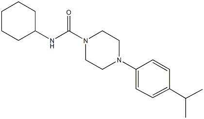 N-cyclohexyl-4-(4-isopropylphenyl)-1-piperazinecarboxamide Structure