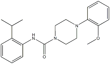 N-(2-isopropylphenyl)-4-(2-methoxyphenyl)-1-piperazinecarboxamide Structure