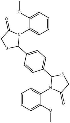 1034737-21-7 3-(2-methoxyphenyl)-2-{4-[3-(2-methoxyphenyl)-4-oxo-1,3-thiazolidin-2-yl]phenyl}-1,3-thiazolidin-4-one