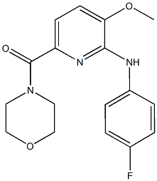 N-(4-fluorophenyl)-N-[3-methoxy-6-(4-morpholinylcarbonyl)-2-pyridinyl]amine Structure