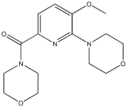 methyl 2-(4-morpholinyl)-6-(4-morpholinylcarbonyl)-3-pyridinyl ether Struktur