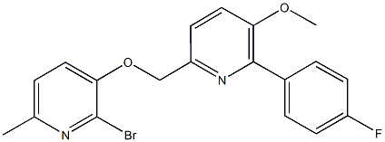 6-{[(2-bromo-6-methyl-3-pyridinyl)oxy]methyl}-2-(4-fluorophenyl)-3-methoxypyridine,1034737-50-2,结构式