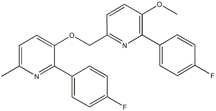 2-(4-fluorophenyl)-3-{[6-(4-fluorophenyl)-5-methoxy-2-pyridinyl]methoxy}-6-methylpyridine,1034737-52-4,结构式