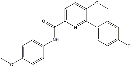 6-(4-fluorophenyl)-5-methoxy-N-(4-methoxyphenyl)-2-pyridinecarboxamide Struktur