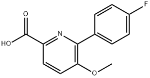 6-(4-fluorophenyl)-5-methoxy-2-pyridinecarboxylic acid Structure
