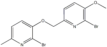 2-bromo-6-{[(2-bromo-6-methyl-3-pyridinyl)oxy]methyl}-3-methoxypyridine Structure